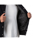 Genuine Leather & Black Wool Varsity Letterman Jacket