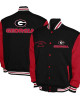 Georgia Bulldogs Fleece Red and Black Varsity Jacket