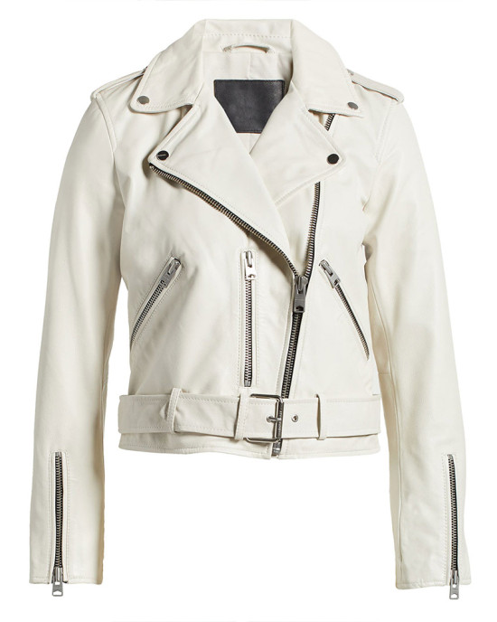 Gina Kirschenheiter The Real Housewives of Orange County Off White Leather Jacket Gina Kirschenheiter The Real Housewives of Orange County Off White Leather Jacket