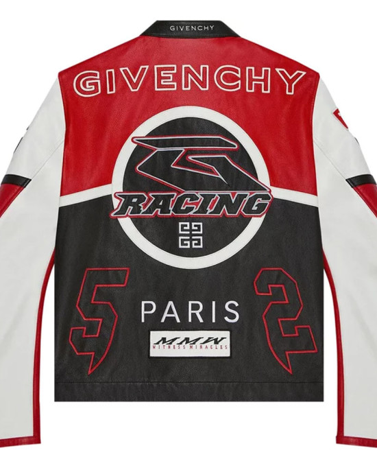 Givenchy Racing Red and Black Leather Jacket Givenchy Racing Red and Black Leather Jacket