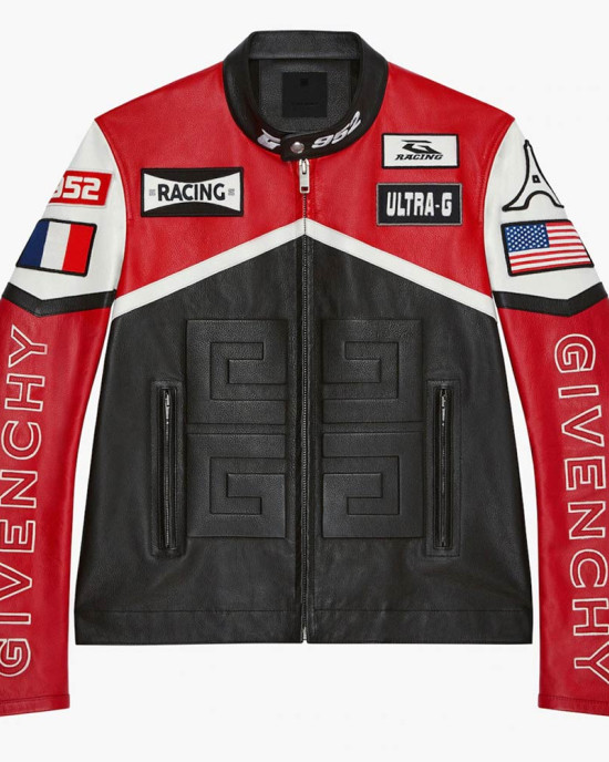Givenchy Racing Red and Black Leather Jacket Givenchy Racing Red and Black Leather Jacket