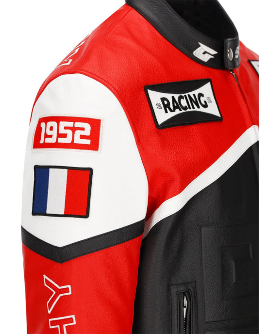 Givenchy Racing Red and Black Leather Jacket Givenchy Racing Red and Black Leather Jacket