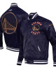 Golden State Warriors 2024/25 City Edition Chenille Navy Satin Jacket