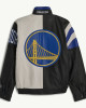 Golden State Warriors Retro Full Zip Leather Jacket