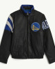 Golden State Warriors Retro Full Zip Leather Jacket