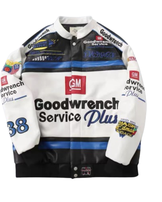 Goodwrench White/Black Leather Jacket Goodwrench White/Black Leather Jacket