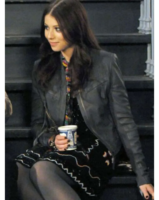 Gossip Girl Michelle Trachtenberg Gray Leather Jacket Gossip Girl Michelle Trachtenberg Gray Leather Jacket