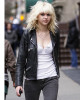 Gossip Girl Taylor Momsen Zipper Pockets Leather Jacket Gossip Girl Taylor Momsen Zipper Pockets Leather Jacket