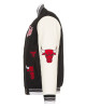Gothic Chicago Bulls Varsity Wool/Leather Black and White Jacket