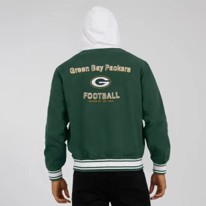 Green Bay Packers Green Cotton Hooded Jacket