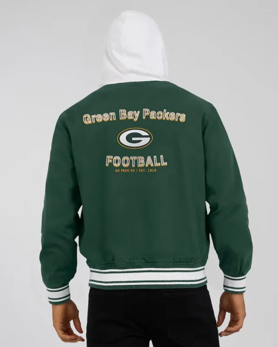 Green Bay Packers Green Cotton Hooded Jacket