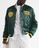 Green Bay Packers Green Varsity Bomber Satin Jacket
