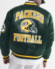 Green Bay Packers Green Varsity Bomber Satin Jacket