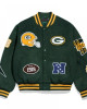 Green Bay Packers Pennant Green Varsity Wool Jacket Green Bay Packers Pennant Green Varsity Wool Jacket