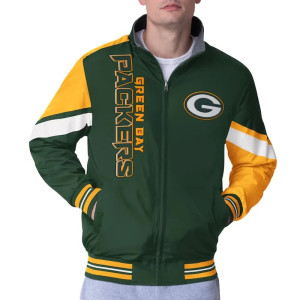 Green Bay Packers Strong Arm Green Full-Zip Jacket