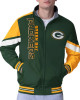 Green Bay Packers Strong Arm Green Full-Zip Jacket Green Bay Packers Strong Arm Green Full-Zip Jacket