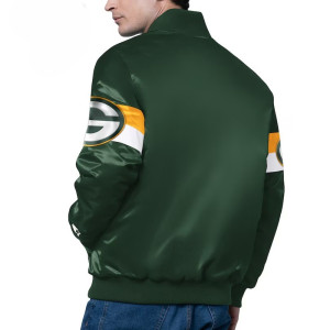 Green Bay Packers Triple Option Varsity Satin Jacket