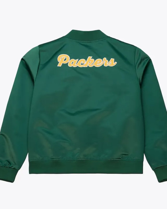 Green Bay Packers Vintage Green Satin Jacket