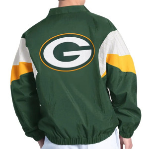 Green Bay Packers Yard Line Green Full-Zip Jacket