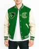 GTA 5 Franklin Adamim Green and White Varsity Jacket