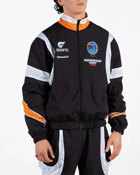 GWS Giants Black Track Jacket GWS Giants Black Track Jacket