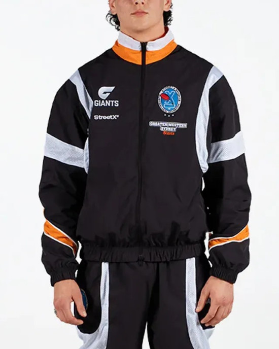 GWS Giants Black Track Jacket GWS Giants Black Track Jacket