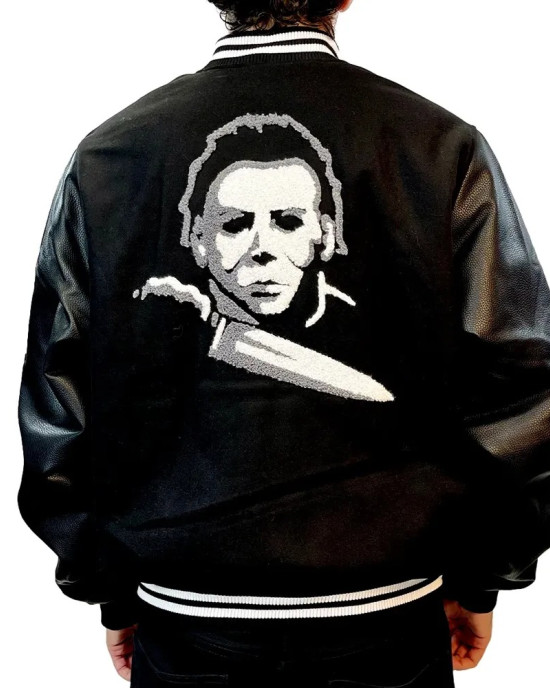 Halloween Michael Myers Black Varsity Jacket Halloween Michael Myers Black Varsity Jacket