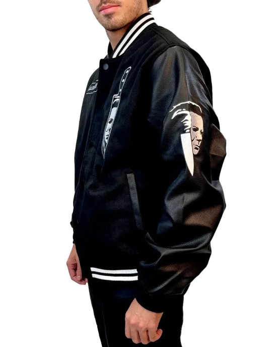 Halloween Michael Myers Black Varsity Jacket Halloween Michael Myers Black Varsity Jacket