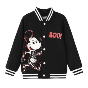 Halloween Mickey Mouse Skeleton Varsity Jacket