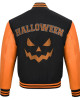 Halloween Pumpkin Black and Orange Varsity Jacket Halloween Pumpkin Black and Orange Varsity Jacket