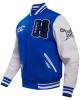 Hampton Pirates HBCU Royal and White Varsity Jacket Hampton Pirates HBCU Royal and White Varsity Jacket