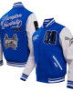 Hampton Pirates HBCU Royal and White Varsity Jacket Hampton Pirates HBCU Royal and White Varsity Jacket