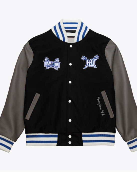 Hampton Pirates Homecoming Black Varsity Jacket Hampton Pirates Homecoming Black Varsity Jacket
