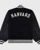 Harvard University Black Varsity Wool & Leather Jacket