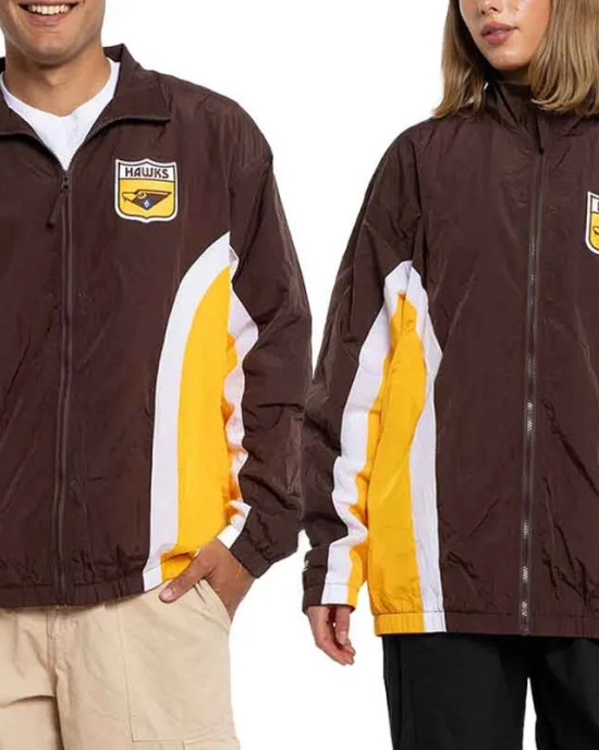 Hawks Brown Retro Track Jacket – Hawthorn Team Style Hawks Brown Retro Track Jacket – Hawthorn Team Style