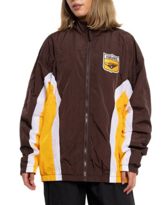Hawks Brown Retro Track Jacket – Hawthorn Team Style Hawks Brown Retro Track Jacket – Hawthorn Team Style