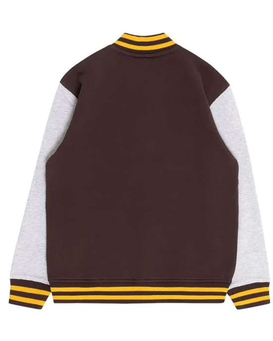 Hawthorn Hawks Brown Gray Varsity Fleece Jacket