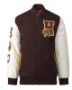 Hawthorn Hawks Collegiate Varsity Jacket in Brown and White