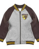 Hawthorn Hawks Gray Navy Varsity Full Zip Fleece Jacket Hawthorn Hawks Gray Navy Varsity Full Zip Fleece Jacket
