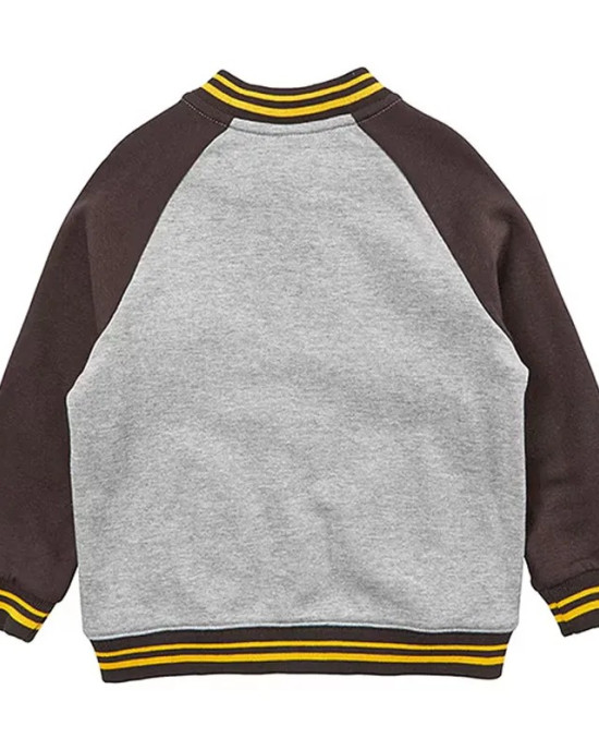 Hawthorn Hawks Gray Navy Varsity Full Zip Fleece Jacket Hawthorn Hawks Gray Navy Varsity Full Zip Fleece Jacket