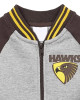 Hawthorn Hawks Gray Navy Varsity Full Zip Fleece Jacket Hawthorn Hawks Gray Navy Varsity Full Zip Fleece Jacket