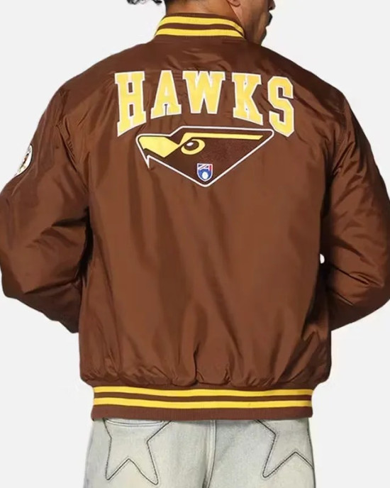 Hawthorn Hawks Team Brown Bomber Jacket Hawthorn Hawks Team Brown Bomber Jacket