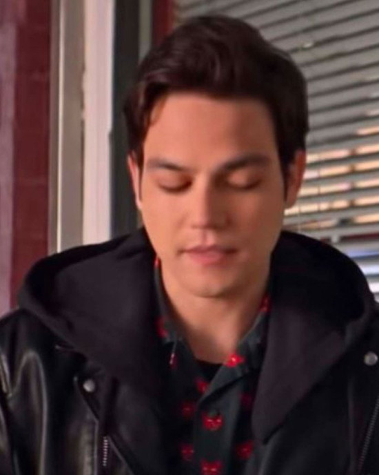 Heavy Daniel Zovatto Biker Leather Jacket with Hood Heavy Daniel Zovatto Biker Leather Jacket with Hood