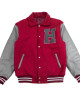 Hillman 2.0 Maroon and Gray Full-Snap Varsity Letterman Jacket