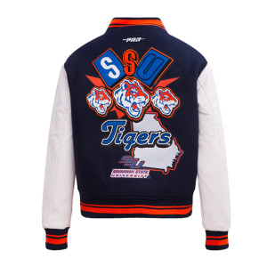 Homecoming Savannah State University Navy Varsity Jacket