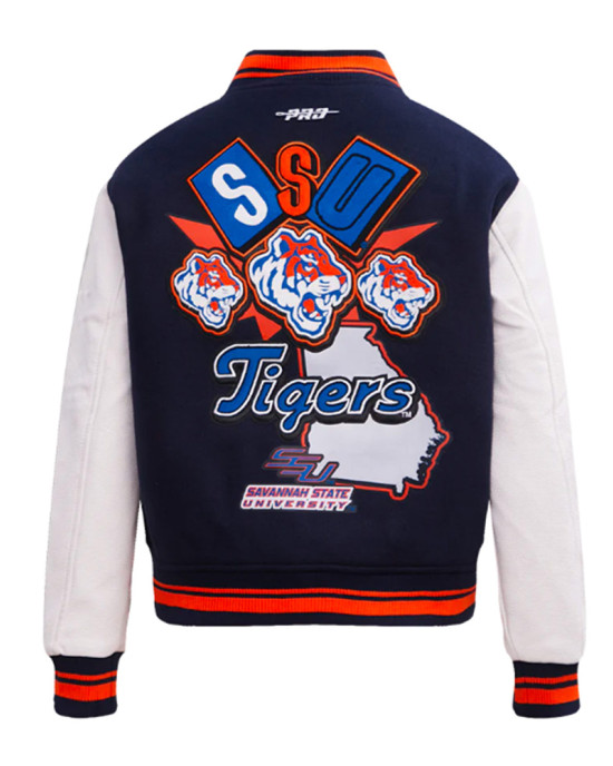 Homecoming Savannah State University Navy Varsity Jacket Homecoming Savannah State University Navy Varsity Jacket