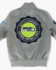 Hometown Hero Seattle Seahawks Grey Satin Jacket Hometown Hero Seattle Seahawks Grey Satin Jacket