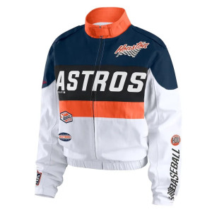 Houston Astros Racing Orange/White Full-Zip Jacket