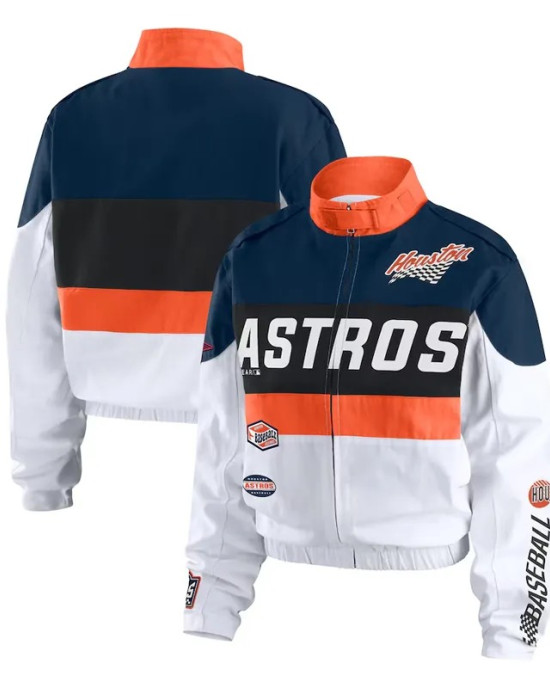 Houston Astros Racing Orange/White Full-Zip Jacket