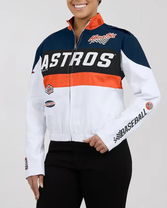 Houston Astros Racing Orange/White Full-Zip Jacket